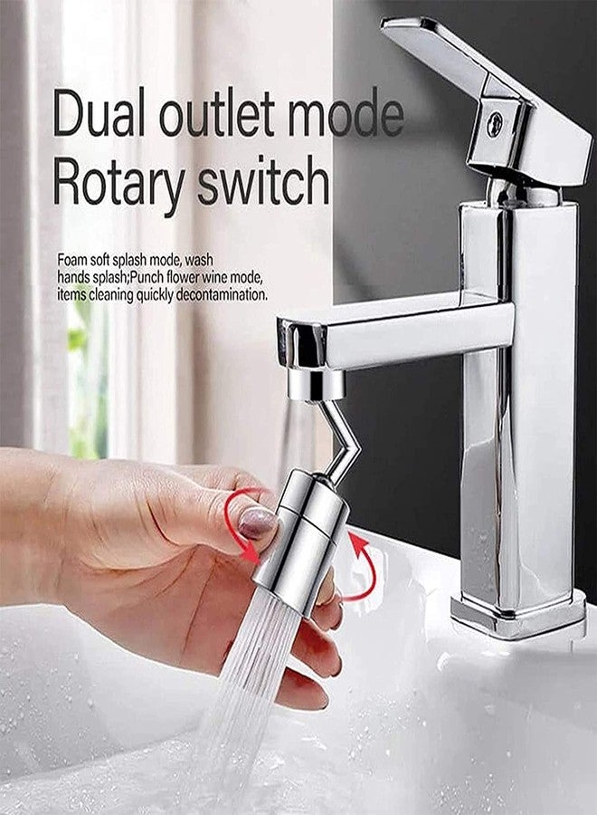 Fayby Multifunctional 720° Rotating Faucet Extender | Swivel Facet Wash Basin Aerator Sink Face Wash | Kitchen Faucet Aerator (Silver) - Image 5